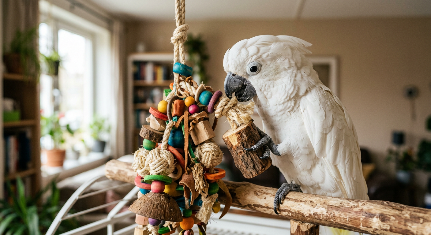 jouets a personalise pour cacatoes