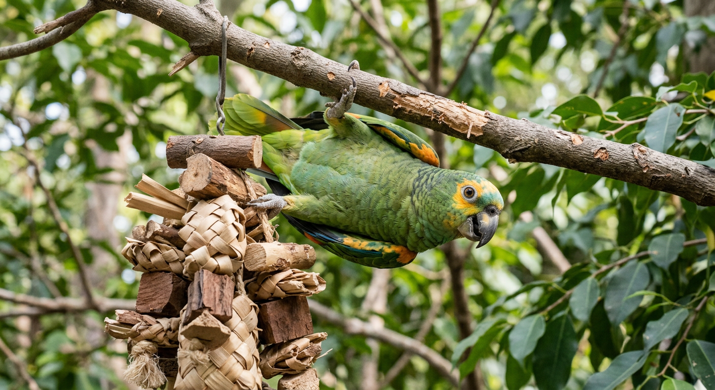 Introduction : Pourquoi les Jouets Naturels sont Essentiels pour Votre Perroquet